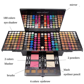 180 Colors Eyeshadow & Blush Palette – Personalized Piano-Shaped Box