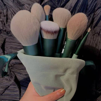 13Pcs Makeup Brush Set – Foundation, Blush, Concealer & Eye Beauty Tools