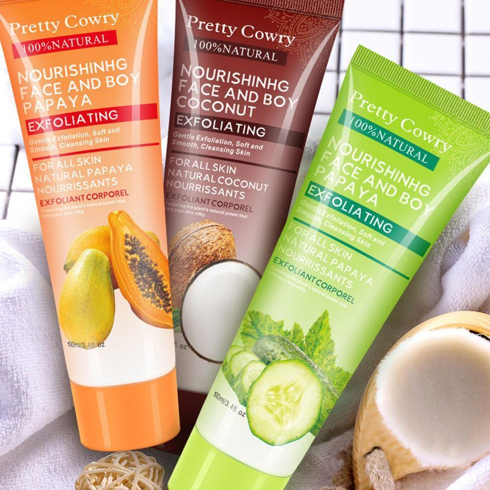 Cucumber Coconut Papaya Facial & Body Exfoliating Gel Cream – 100ml